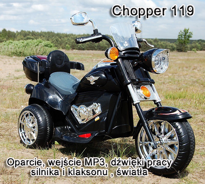 MOTOR CHOPPER Z OPARCIEM I DŹWIĘKAMI/C119