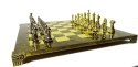 Ekskluzywne, duże klasyczne szachy metalowe Staunton S33; 44x44cm