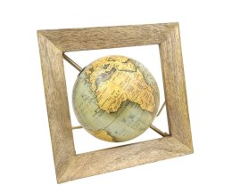 Globus dekoracyjny w drewnianej ramce GLB-40