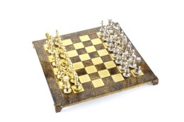 Ekskluzywne, duże szachy metalowe - Renesans S9BRO; 36x36cm