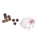 Zestaw 3 gier tradycyjnych - Gra w kości, Karty do gry, Domino - G365