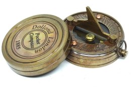 Kompas z zegarem słonecznym, mosiądz, retro NC1236