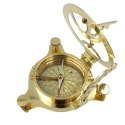 Mosiężny Kompas z Zegarem Słonecznym - NC1504