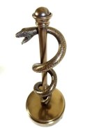 Laska Eskulapa - symbol sztuki medycznej - prezent dla lekarza, wys. 30cm - MC-9634