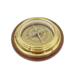 Duży Kompas mosiężny na drewnianej podstawie NC2863